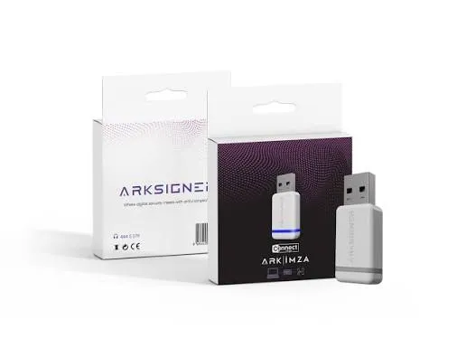 Kurulumu yapılmış e-imza USB token’ı ve kutusu